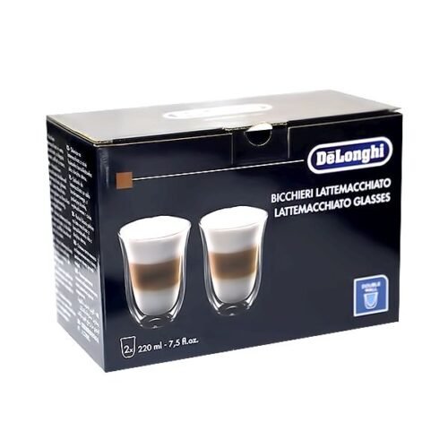 Delonghi DLSC312 Latte Macchiato DL Glass 2 Pieces Set 135035