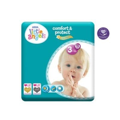 ASDA Little Angels Size 7 Nappy Pants 30 Pack : : Baby