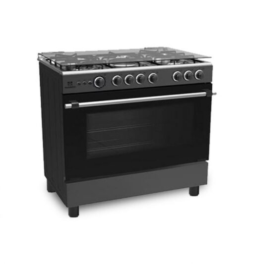 Nasco LME65022-B 5 Burner Gas Cooker with Oven - Black