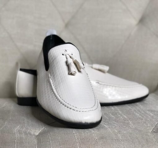 Oxfords Leather Shoes for Men - White