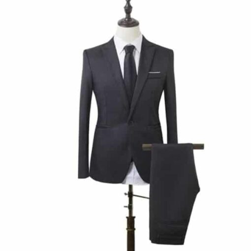 Generic Men's Fashion Slim Suit - Black