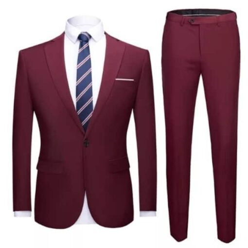 Generic Men's Fashion Slim Suit - Wine