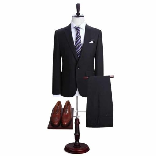 Generic Men's Fashion Slim Suit - Natural Black