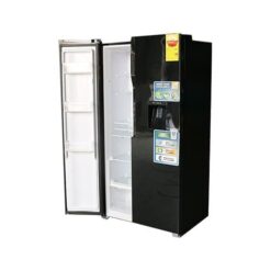 Nasco NASSB2-64S 528Litre Side-By-Side Refrigerator - Mirror Black