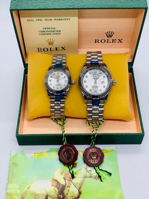 Rolex Datejust Replica Watch for Him and Her - Stainless Steel Strap and White Dial
