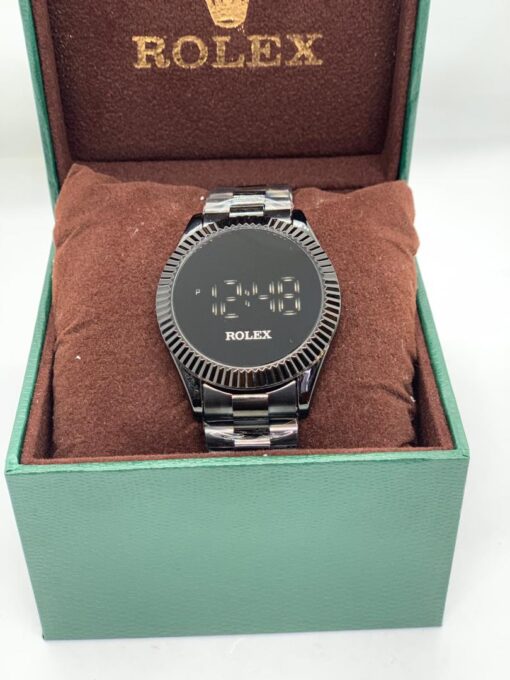 Rolex One Touch Unisex Digital Watch - Black Strap