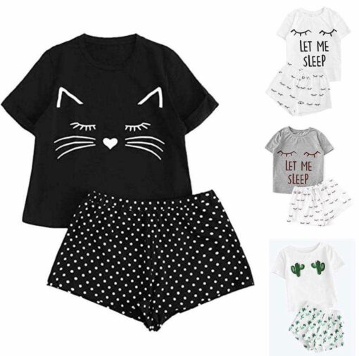 Sexy Ladies' Nightwear Set with Inscriptions