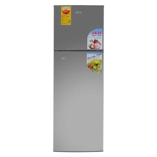 AKAI RF075A46D 311L Top Freezer Double Door Refrigerator - Silver