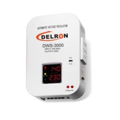 Delron Wall Mounted DWS-3000 Automatic Voltage Regulator/Stabilizer with Digital Display - 3000VA