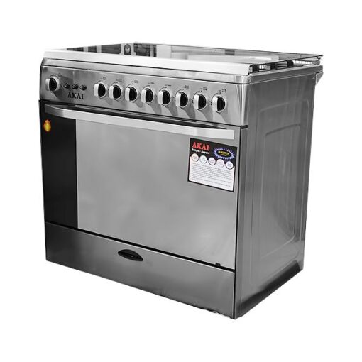 AKAI GC057A-7660GC 6Burner 76X60 Freestanding Cooker with Oven & ROT Grill