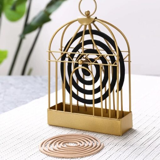 Bird Cage Design Mosquito Coil Box Metal Iron