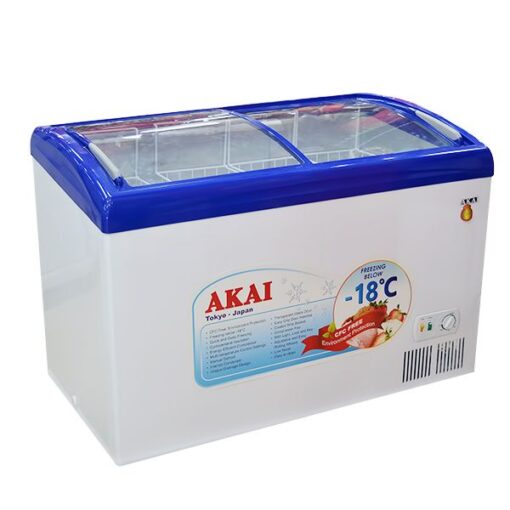 AKAI CF077A330L Display Chest Freezer with Curved Glass - 330L