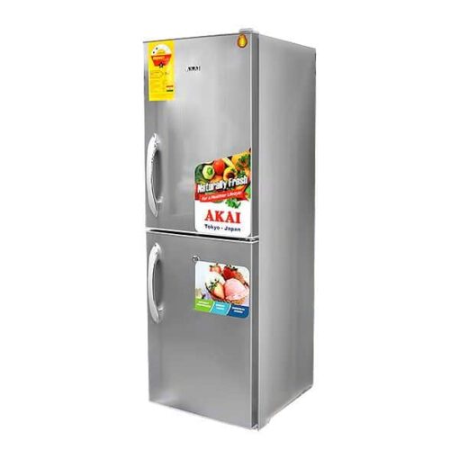 AKAI RF113A275DD 251L Combi Double Door Refrigerator - Silver