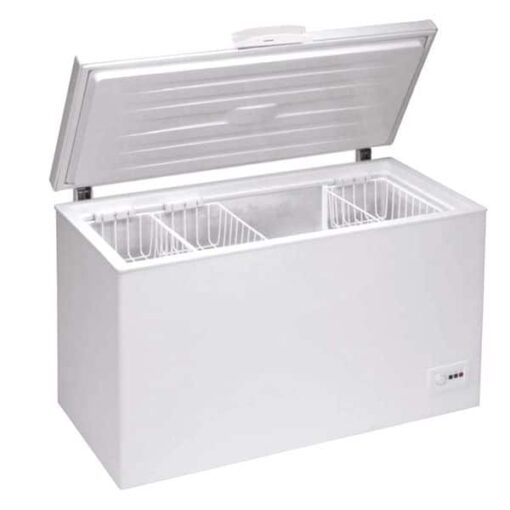 Beko HS455 Single Door Chest Freezer - 355L Marble Top, Silver