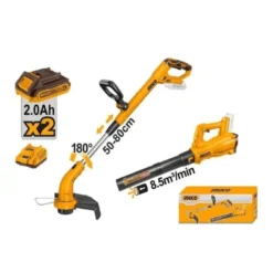 Ingco COSLI240203 Cordless Blower + Grass Trimmer 20V + 2 Battery
