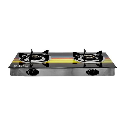DZIRE TGGP2BBW2201 2Burner Glass Top Table Top Gas Stove with Infrared