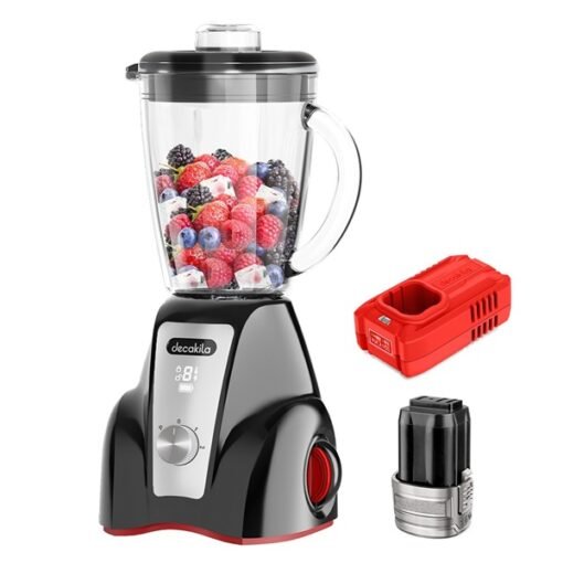 Decakila KEJB052B Cordless Stand Blender - 1.5L Glass Jar