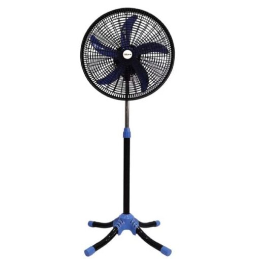 Delron 18 Inch New Heavy Cross Base Basket Type Standing Fan (18SB) - Black