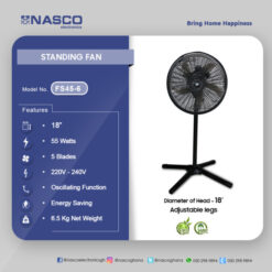 Nasco 18″ Industrial Standing Fan FS45-6
