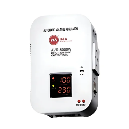 H&A Wall Mount Automatic Voltage Regulator with Digital Display - 5000VA