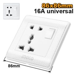 Ingco HESST1116A Universal Socket with Switch 1-Gang 16A - C120