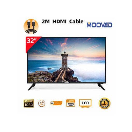 Mooved 32H10 32" iCast LED TV Digital Satellite with Free Wall Hanger