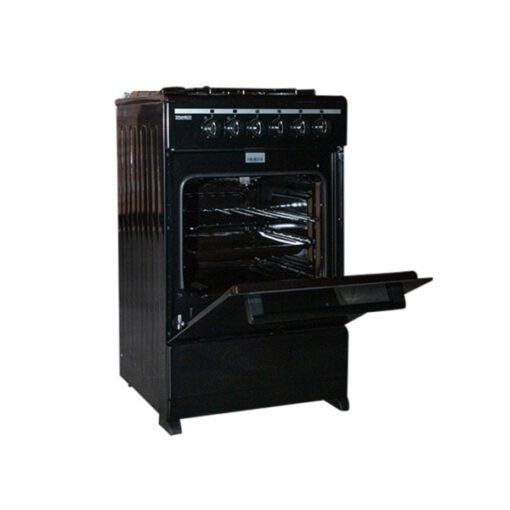 Nasco NAS50SNP-B 4 Burner Gas Cooker with Oven, No Grill - Black