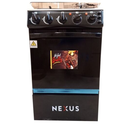 Nexus NX5020GL 4-Burner 50x50cm Gas Cooker with Grill - Black
