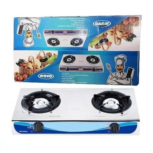 Novo 2 Burner Table Top Gas Stove Stainless Steel