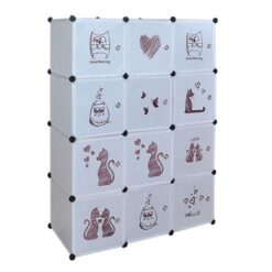 Plastic Portable Collapsible 12 Cube Wardrobe - 03532