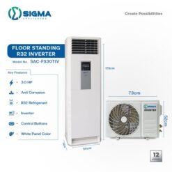 Sigma 3.0HP R32 Inverter Floor Standing Air Conditioner SAC-FS30TIV