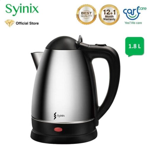 Syinix CLS-1801 Electric Kettle - 1.8L Silver