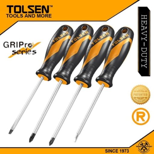 Tolsen 20179 4-Pcs Screwdriver Set - 132080