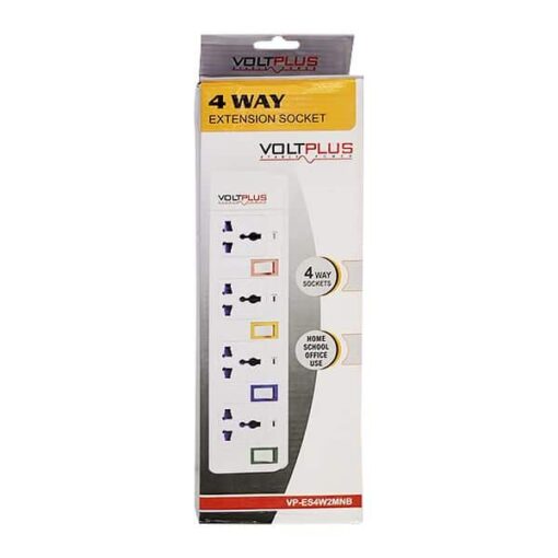VOLTPLUS VP-ES4W2M 4-Way Extension Socket - 2Metres