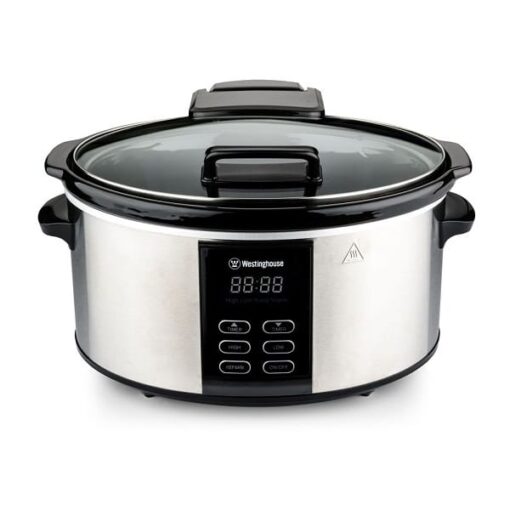 Westinghouse WKSC65 Slow Cooker with Removable Ceramic Pan 6L - Stainless Steel