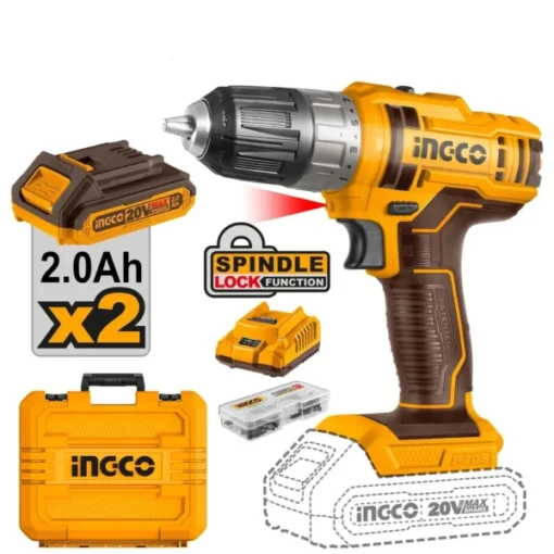 Ingco CDLI200528 Lithium-Ion Cordless Drill 20V 45Nm