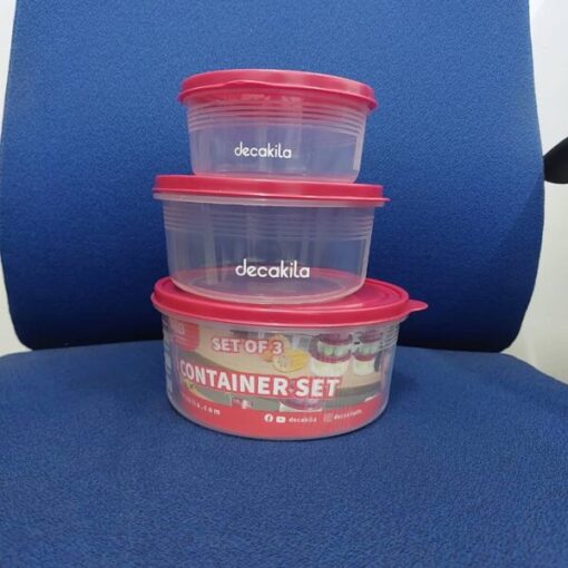 Decakila KMTT121R Food Container Set-3pieces