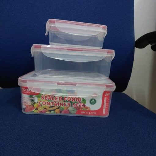 Decakila KMTT123W Sealed Food Container Set-3pieces