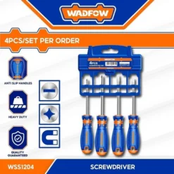 Wadfow 4 Pcs Screwdriver Set Cr-V WSS1204