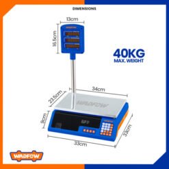 Wadfow WEC1504 RECHARGEABLE Digital Scale Price 40KG